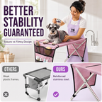 Tail Delight™ 2-in-1 Foldable Multi-Functional Home Pet Spa Table